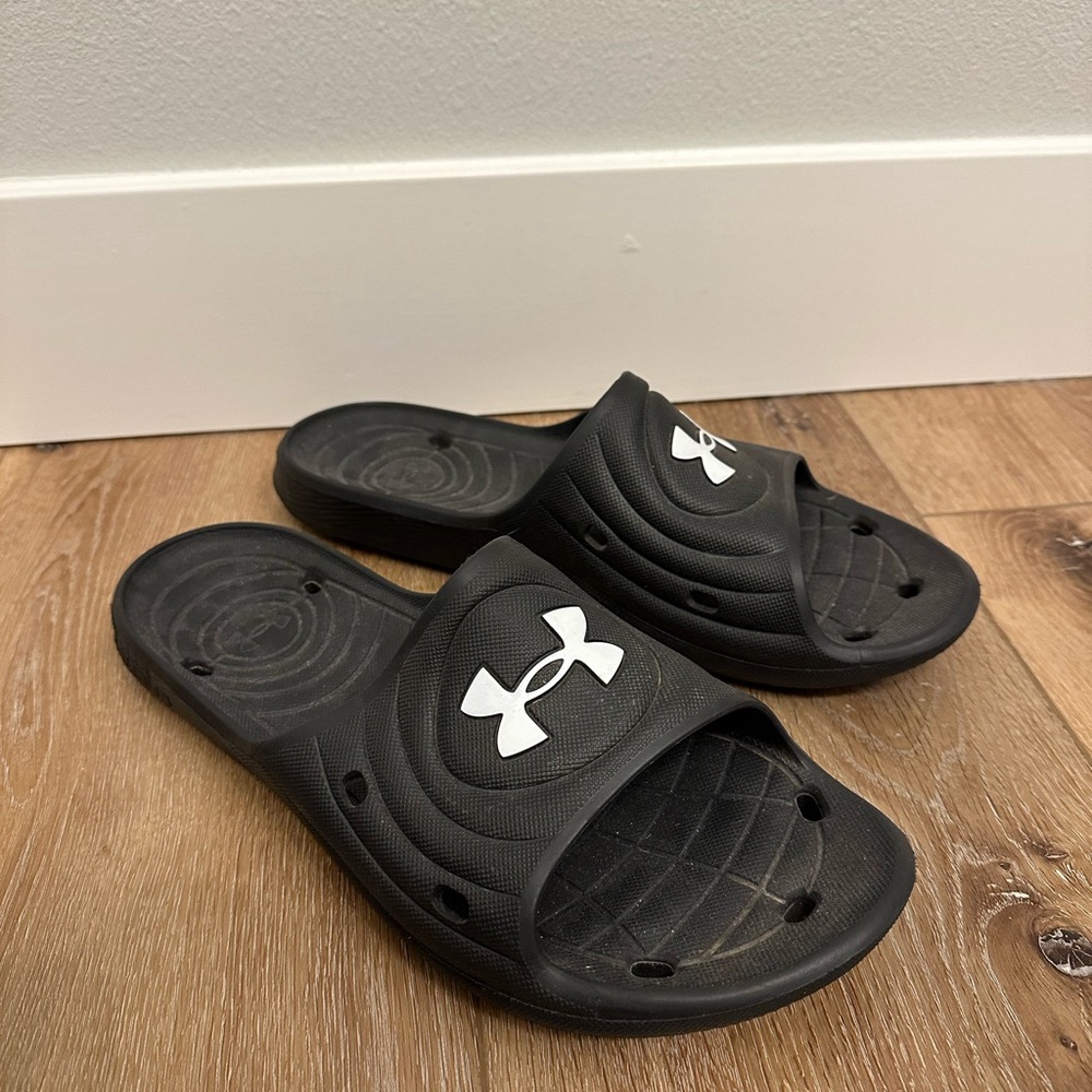 Men’s Under Armour Black Slide Rubber Sandals size 13 - Picture 4 of 4